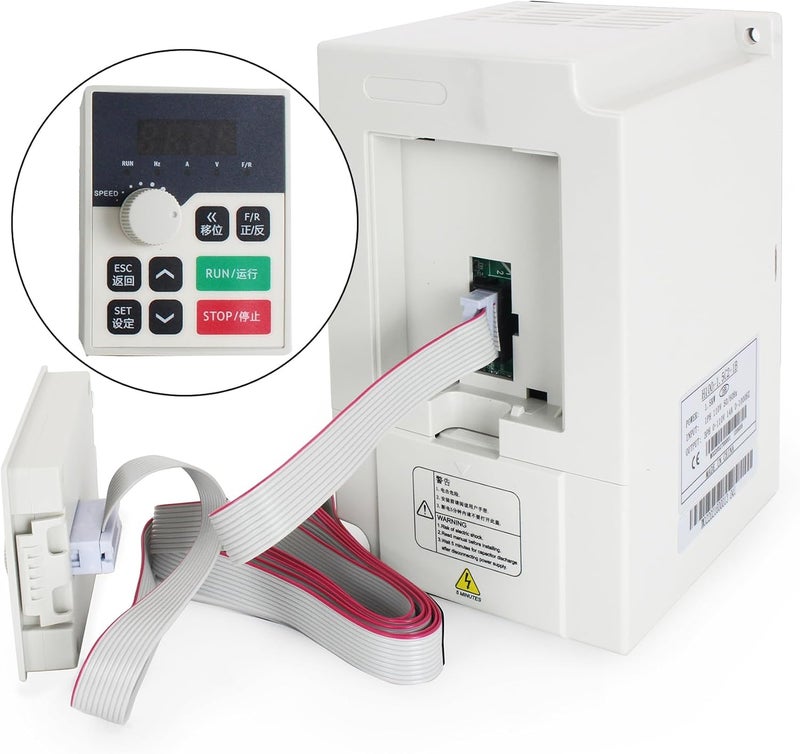 RATTMMOTOR 1.5KW VFD 110V Single to 3 Phase Inverter Variable Frequency Drive Spindle Motor Controller Converter 0-1000Hz + Extension Cable for CNC Router Milling Engraving Machine - Image 3